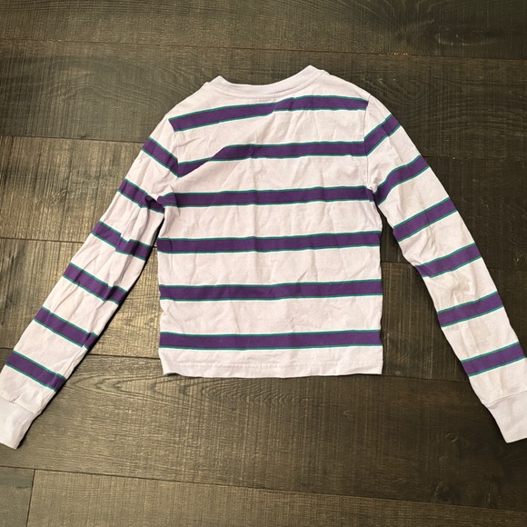 TNA Purple and Green Striped long sleeve Shirt - Picture 2 of 3